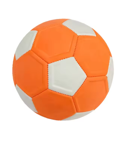 Size 5 Curve Football – Youth Recreational Training & Match Ball, Orange Outdoor Backyard Soccer
