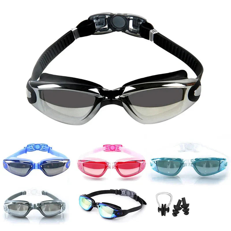 Swimming Goggles for Men & Women โ Anti-Fog UV Protection, Waterproof, Adjustable Silicone Swim Goggles for Adults & Kids