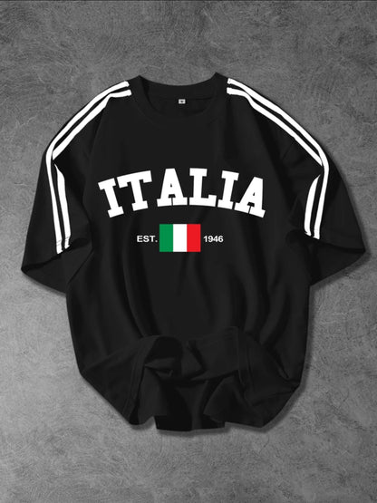 Men’s casual italy t-shirt old money style