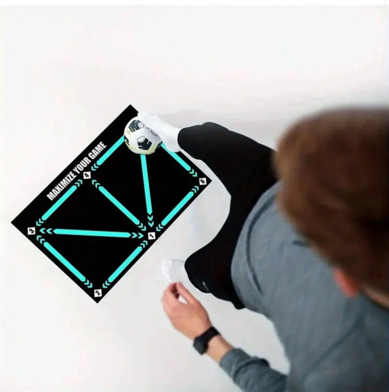 1PC Footwork System Training Carpet – Soccer Control & Rhythm Gear for Youth | Water-Resistant, Lightweight, Non-Slip Rug for Indoor & Outdoor Play