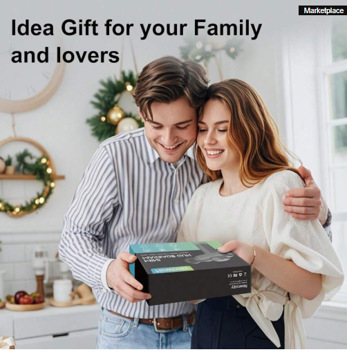 1PCS 4-Head Electric Fascia Massage Gun – Portable Handheld, Ultra-Quiet Brushless Motor, Ideal for Sports & Fitness Recovery