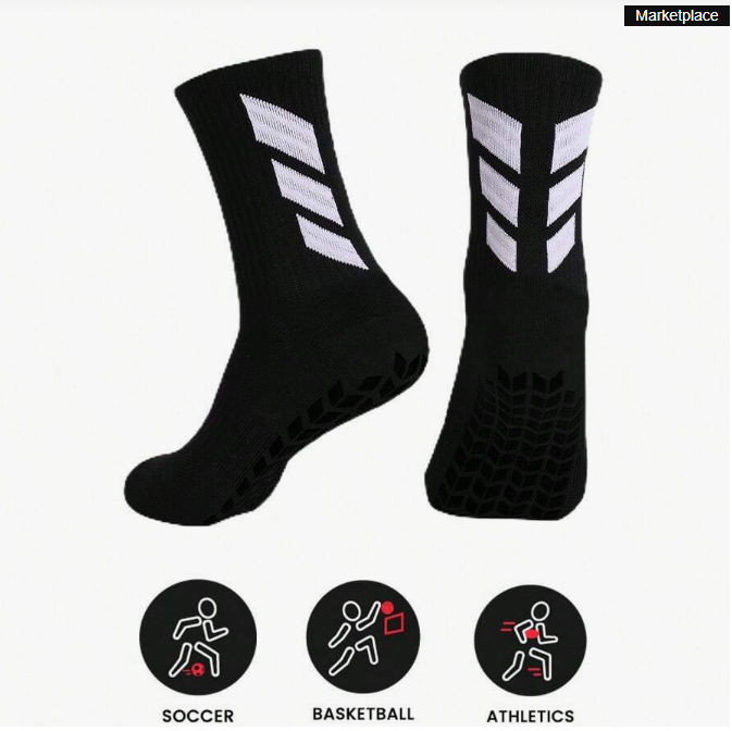 Adult Football Socks – Anti-Slip Silicone Grip, Thick Towel Bottom, Breathable Sports Performance